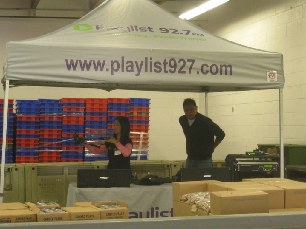 92.7 playing the jams while we worked! 