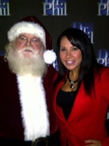 Backstage of CBS' 'The Doctors!'  It's the holiday show and I'm with the man himself Santa Clause!