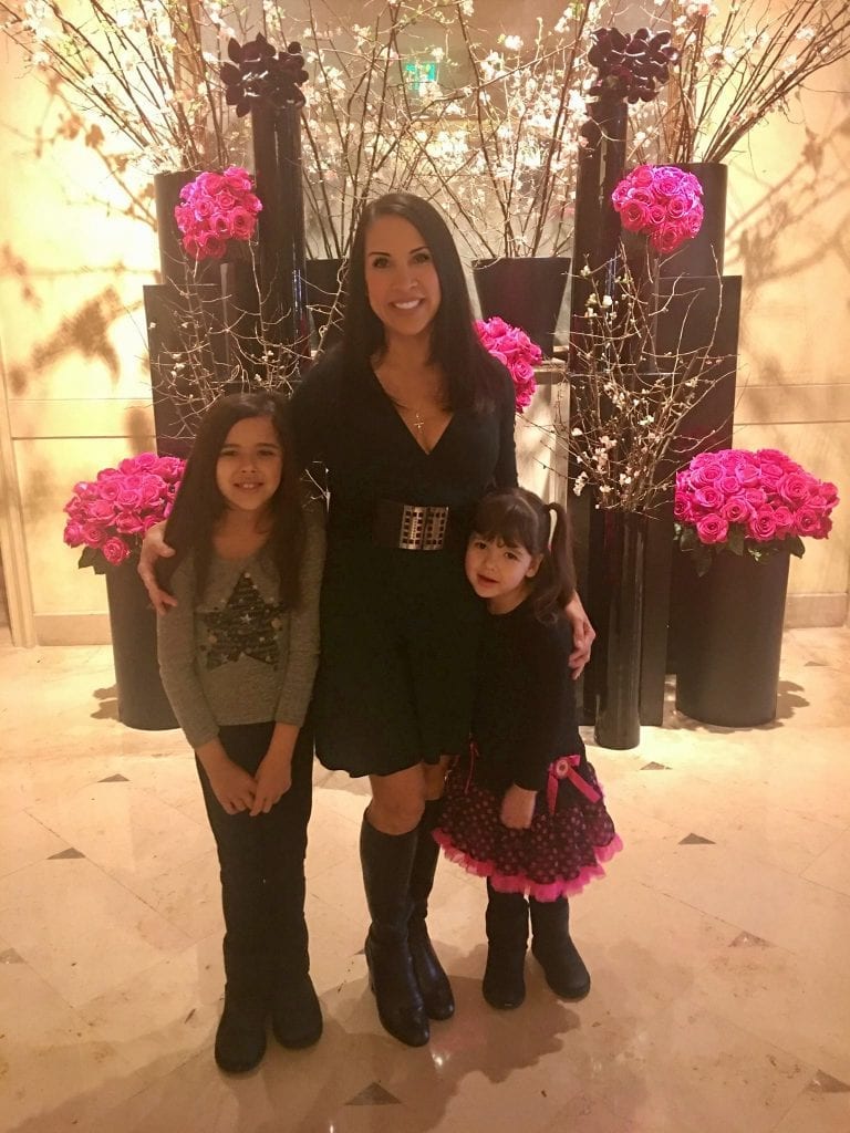 Girls and I at the lovely Four Seasons Hotel Los Angeles of Beverly Hills