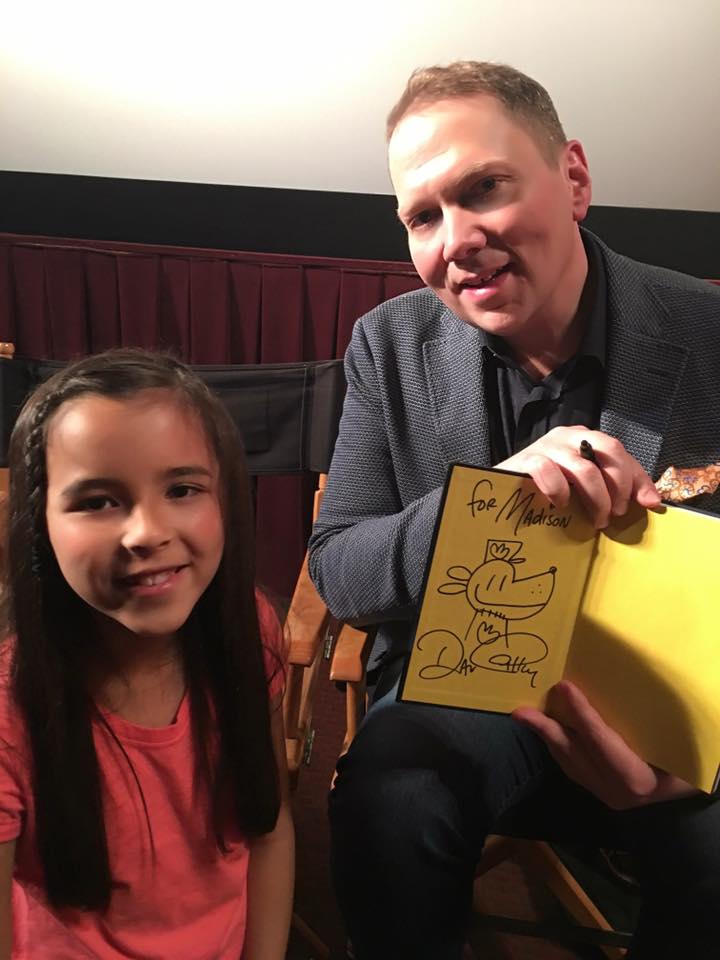 Madison with her idol, Author of Captain Underpants, Dav Pilkey!